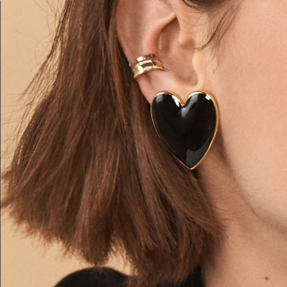 Baublebar Nellia heart button stud earrings